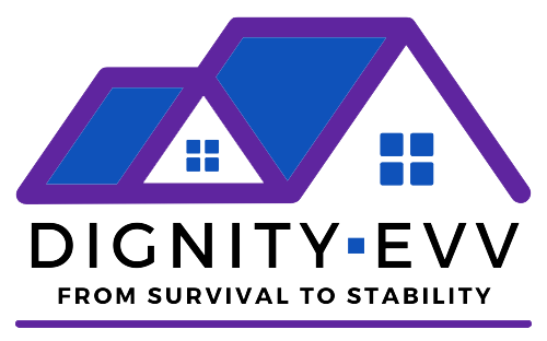 logo for the new Dignity EVV fund to support the homeless