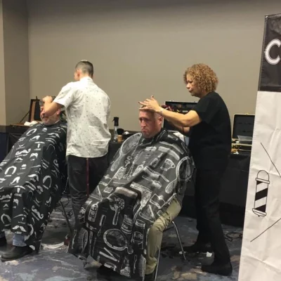photo of haircuts at homeless connect